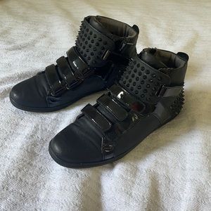 Studded black high tops
